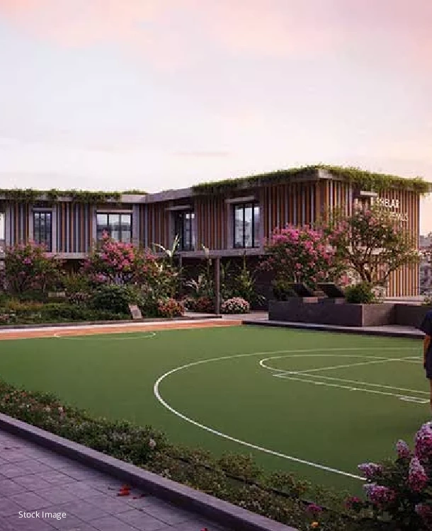 Landscaped garden area at Shelar Supremus Kalyan West