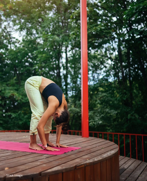 Yoga and meditation deck at Shelar Supremus gated community